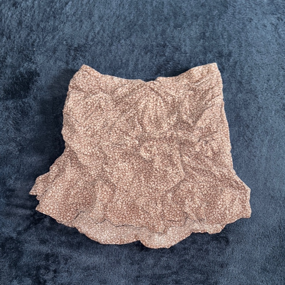 URBAN Romantics Brown Textured Mini Skirt